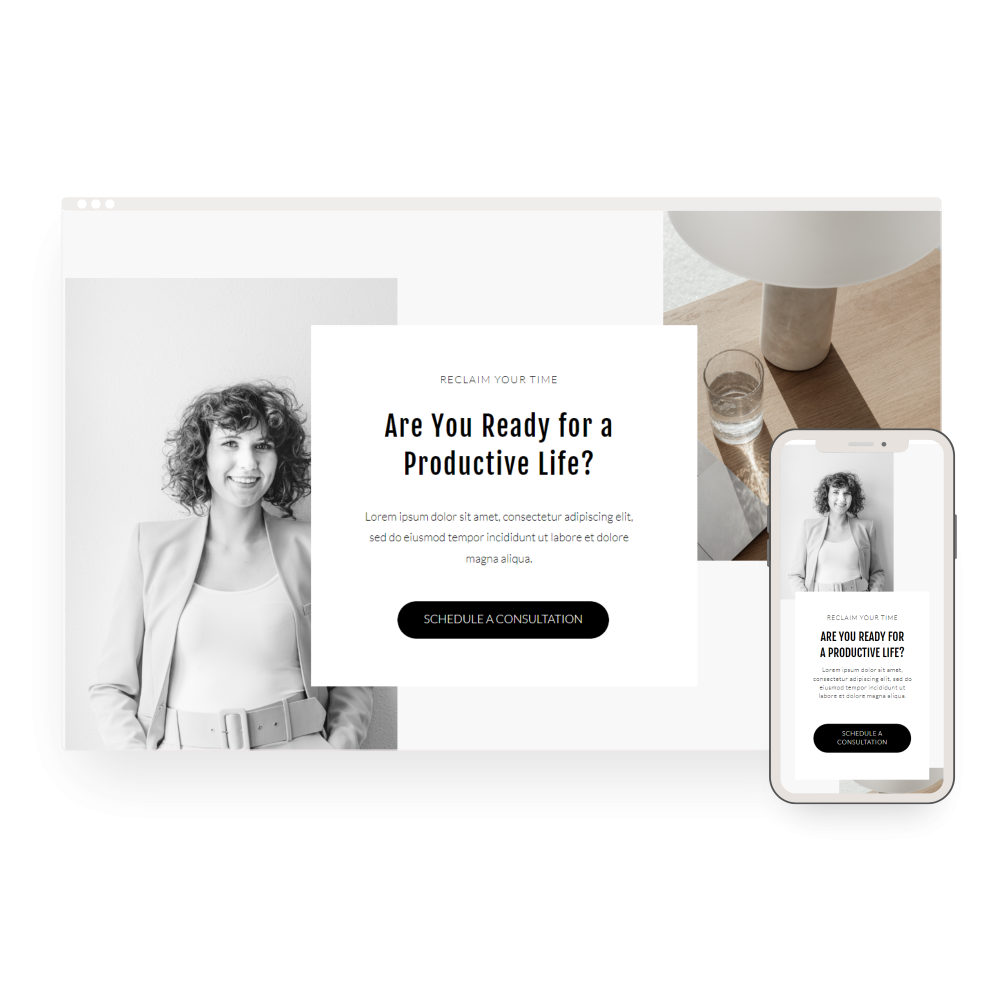 Productivity Coach Website Template Sage Brand Archetype Design by PROUDLY Computer view Video