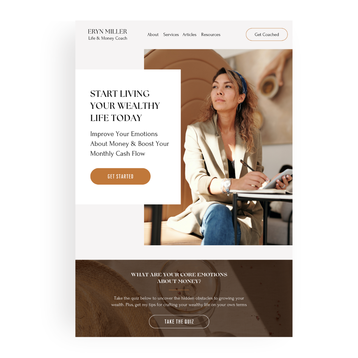 WordPress website design for a coaching business by PROUDLY